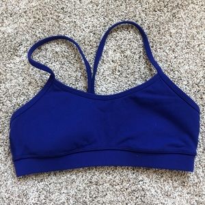 Blue Lululemon flow Y bra